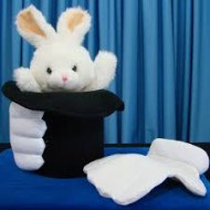 Deluxe Rabbit in Hat Puppet